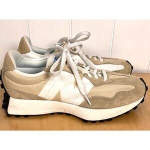 New Balance Tan and White 327 Tennis Shoes Size 9